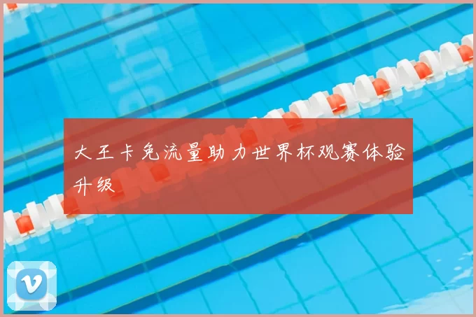 大王卡免流量助力世界杯观赛体验升级