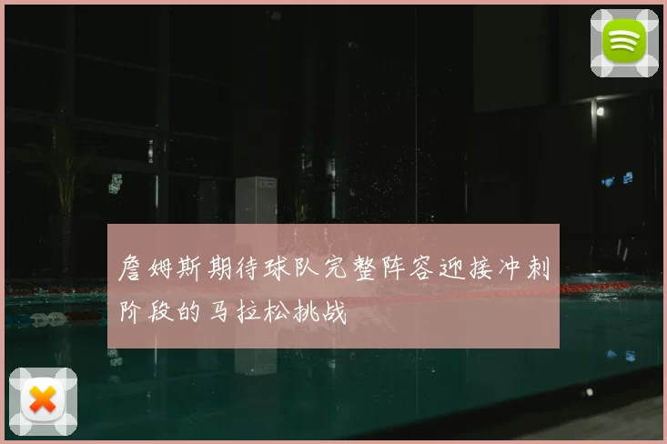 詹姆斯期待球队完整阵容迎接冲刺阶段的马拉松挑战